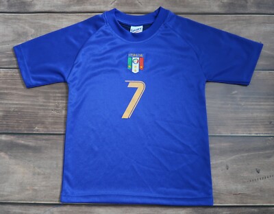 Soccer Jersey Del Piero #7 Italy 2006 Home Football Shirt, Youth