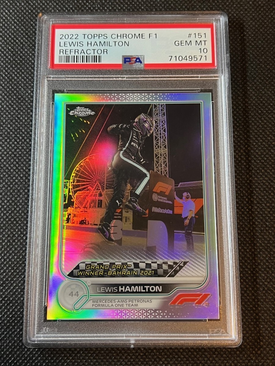 2022 Topps Chrome Formula 1 F1 Lewis Hamilton Refractor #151 PSA