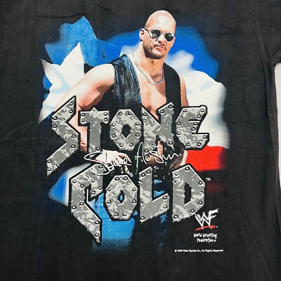 Vintage 90s Stone Cold Steve Austin Wrestling WWF WWE T Shirt L | eBay