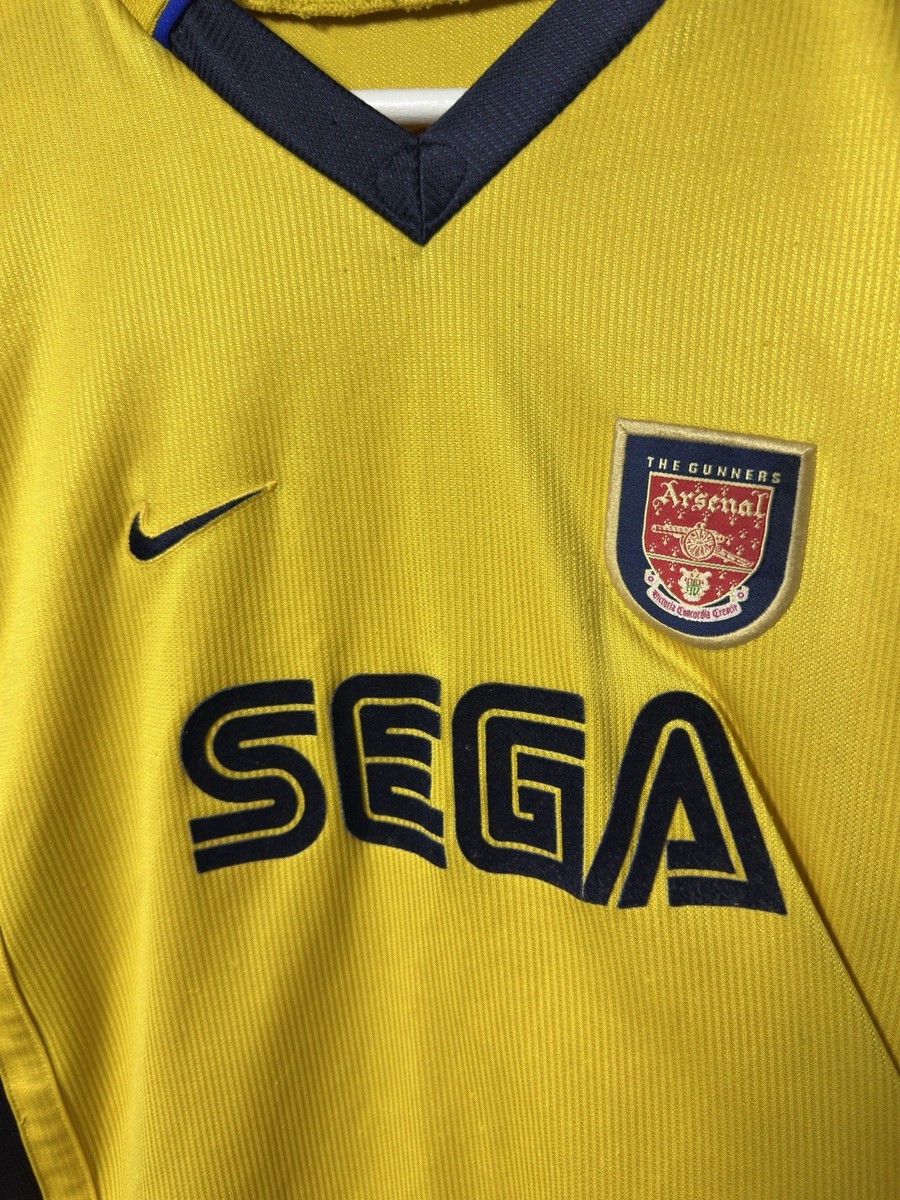 Arsenal 1999-01 Nike Sega Vintage Away Football Soccer Jersey