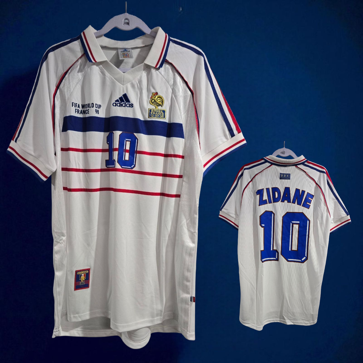 FRANCE Away World Cup 98'' - Football Soccer - ZIDANE 10 - 2XL