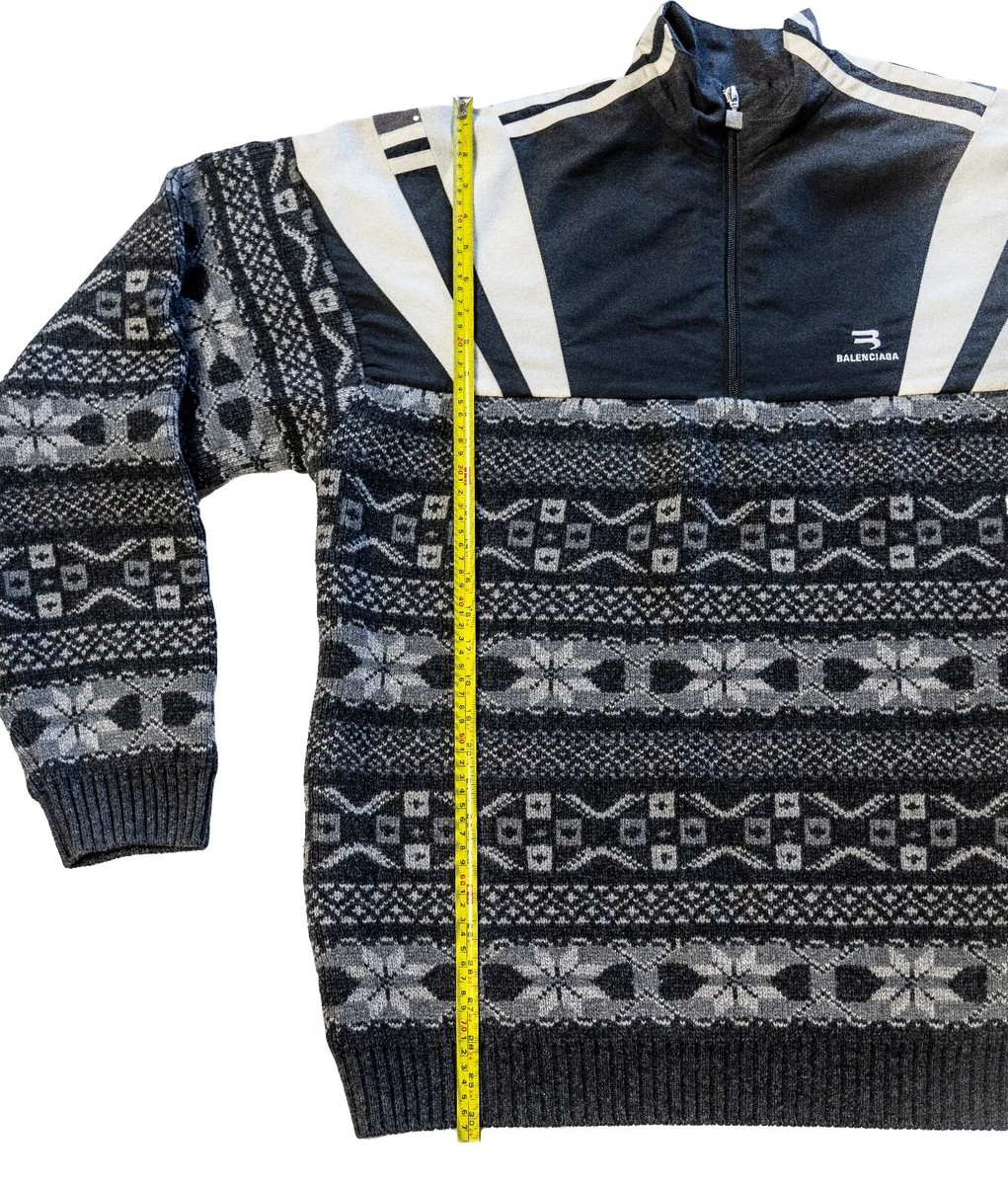 Balenciaga Sporty Hybrid B Embroidered Logo Techno Track Jacquard