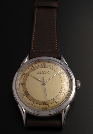 Eterna Bumper Movement 1940's Automatic SS Screw Back 34mm Cal