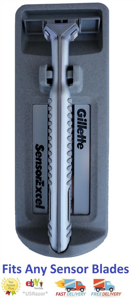 Original Gillette Sensor Excel Razor Metal Handle 2 Cartridge