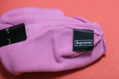 Supreme x New Era Box Logo Pink Beanie FW21 | eBay