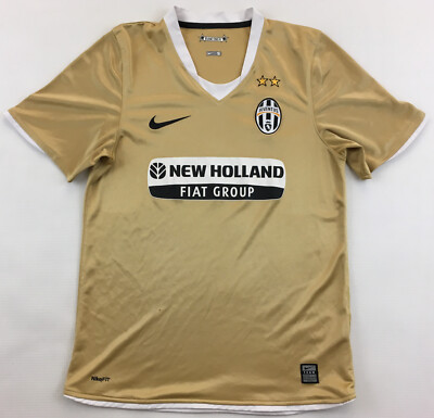 Juventus FC 2008/09 2009 Nike away shirt New Holland jersey gold