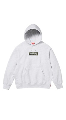 XXL Supreme Box Logo Hooded Sweatshirt Camo Ash Grey FW23 BOGO