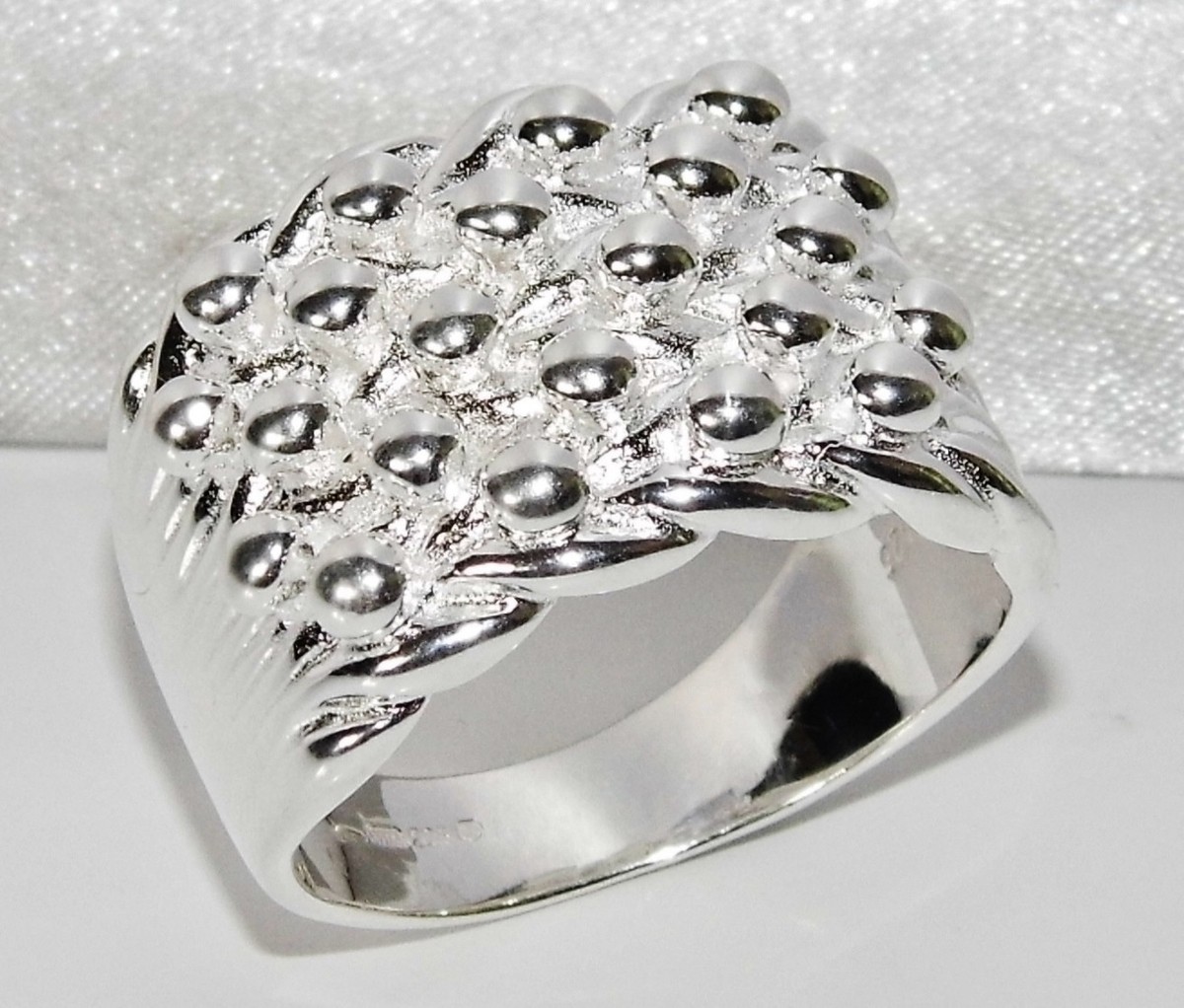 Sterling Silver Mens Heavy Keeper Ring size R S T U V W X Y Z Z1