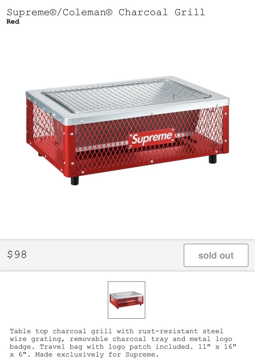 SUPREME x COLEMAN Charcoal Tabletop Grill with Carrying Bag SS23