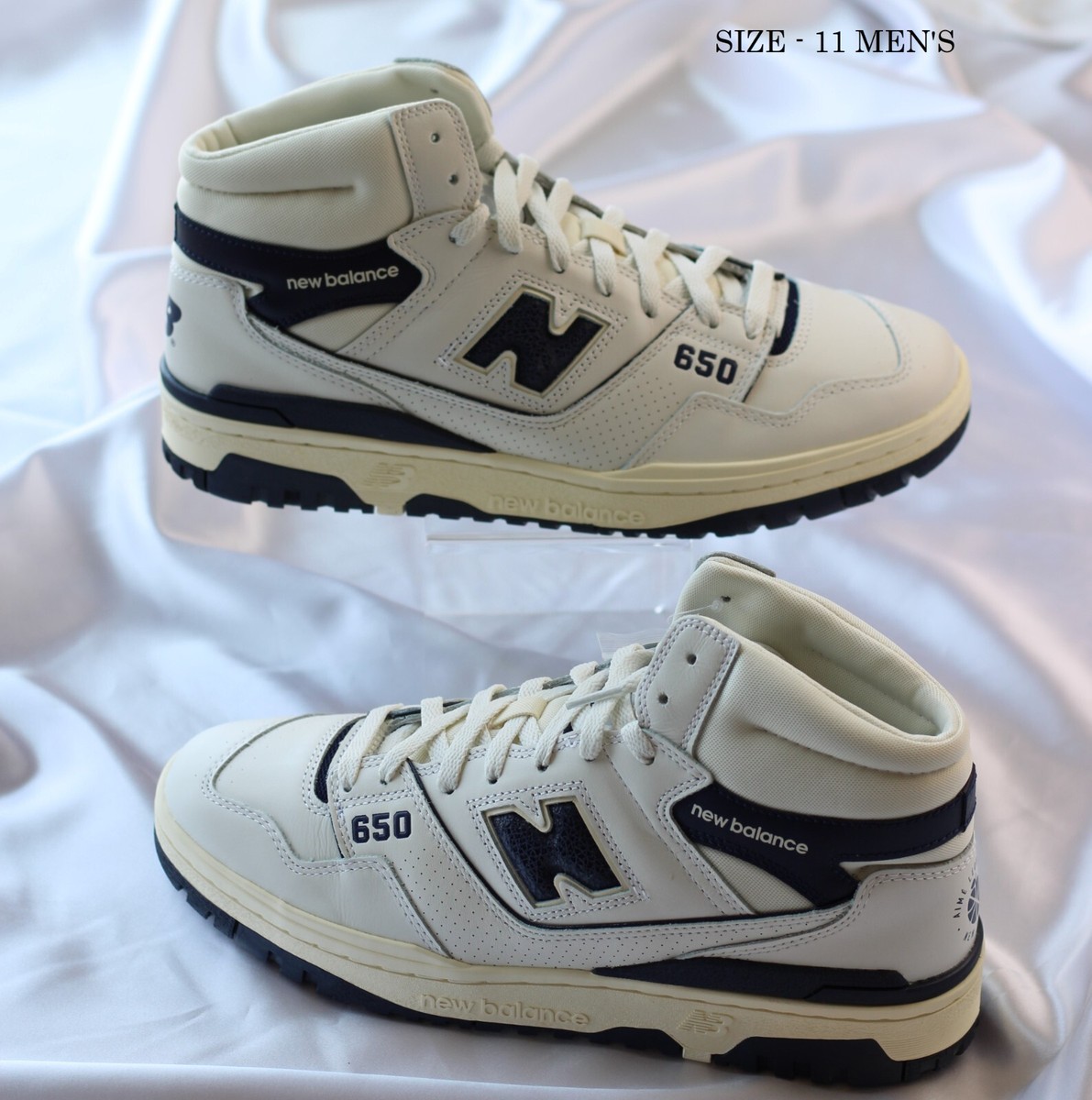 Size 11M - New Balance 650R Aime Leon Dore White Navy High Top