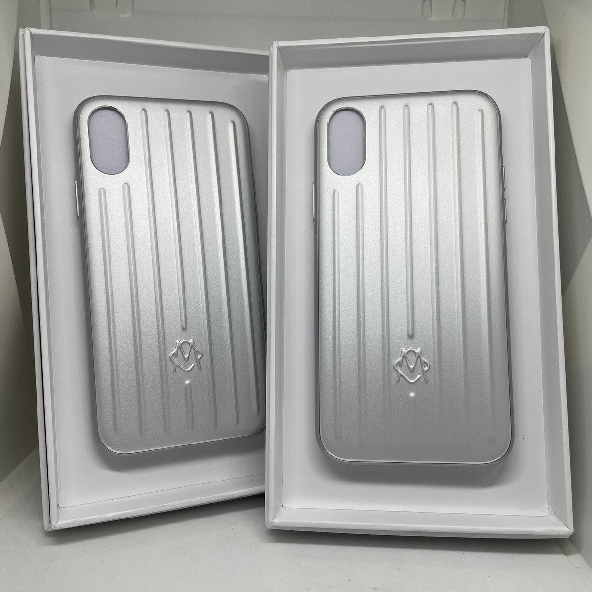 RIMOWA iPhone Case for XS/X aluminum silver 2 Set | eBay