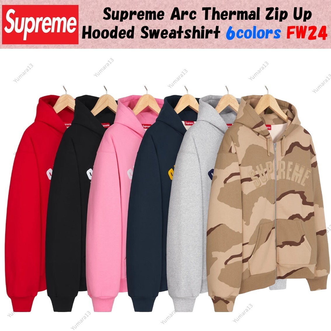 Supreme Arc Thermal Zip Up Hooded Sweatshirt 6colors FW24 | eBay