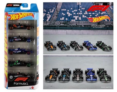 Hot Wheels 1:64 Basic Formula 1 F1 Racing 5-Pack Cars Set Diecast