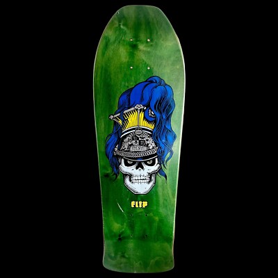 FLIP Lance Mountain Brigadier Skateboard Deck Green Stain Orange