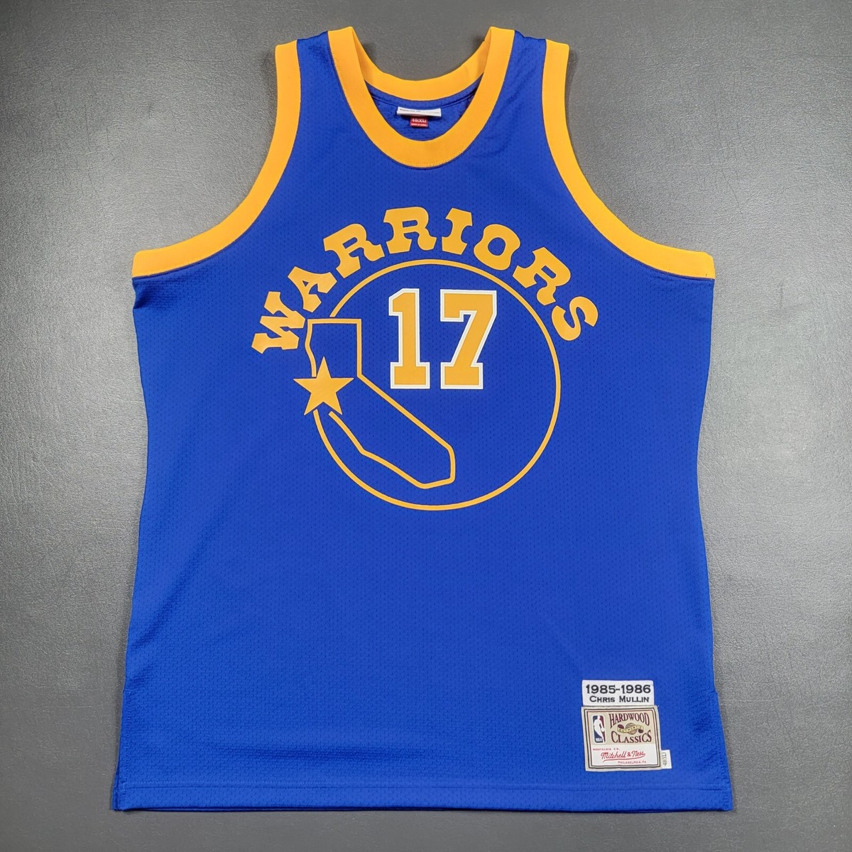 100% Authentic Chris Mullin Mitchell & Ness 85 86 Warriors Jersey
