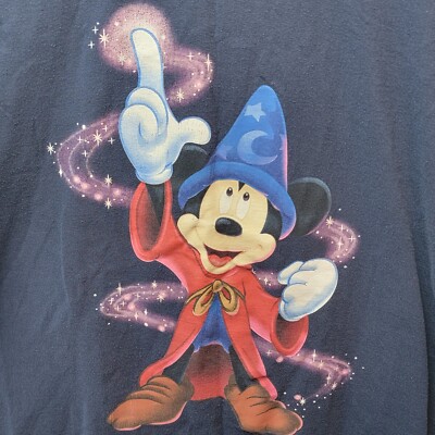 VTG Mickey Mouse Walt Disney World Fantasia Sorcerer T-Shirt