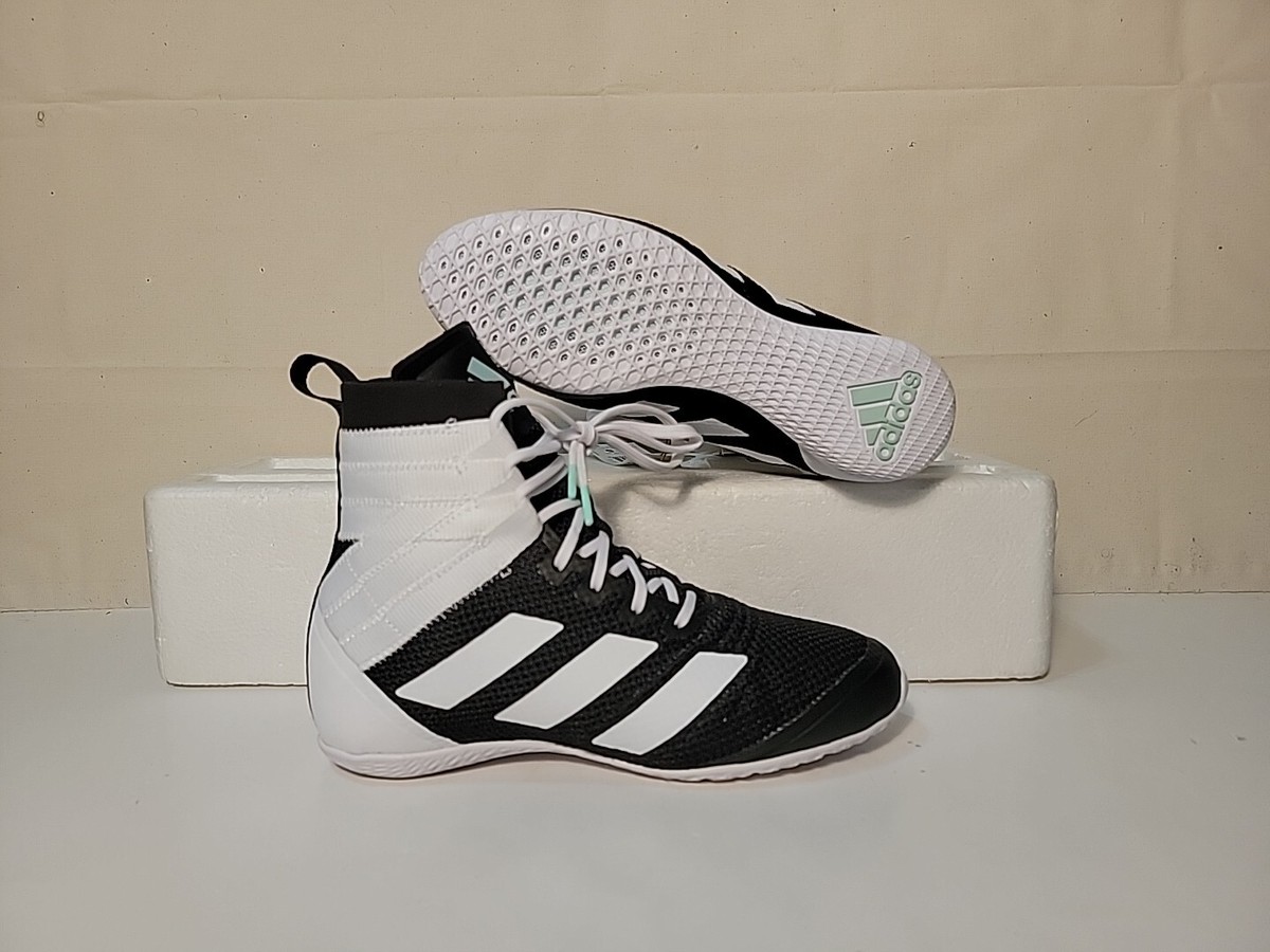 ADIDAS MEN'S SPEEDEX 18 WHITE/BLACK BOXING SHOE GX2824 SIZE:4/WMN