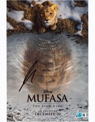 Aaron Pierre Mufasa: The Lion King Signed 11x14 Vertical Photo BAS