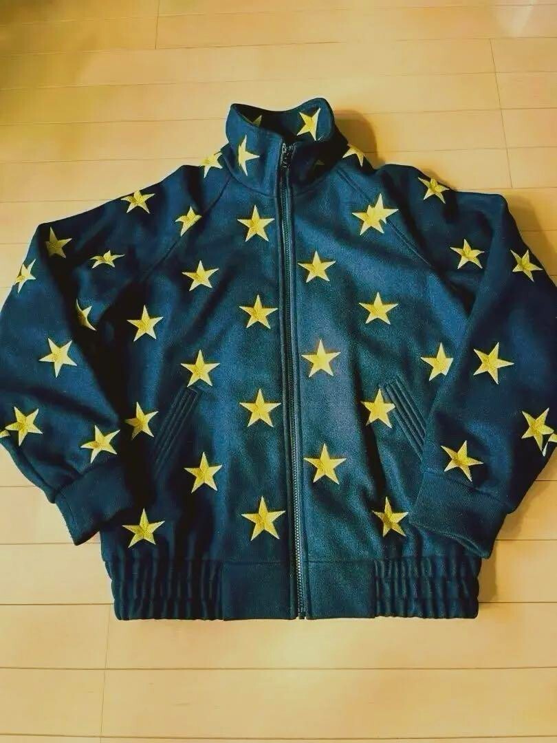 Supreme Stars ZIP Stadium Jacket Black Gold Men's M | eBay