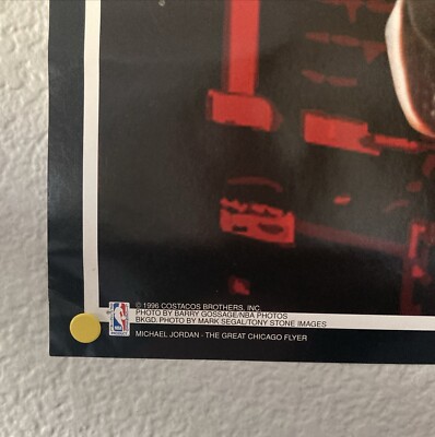 Vintage Michael Jordan Poster GREAT CHICAGO FLYER 1996 NBA Chicago