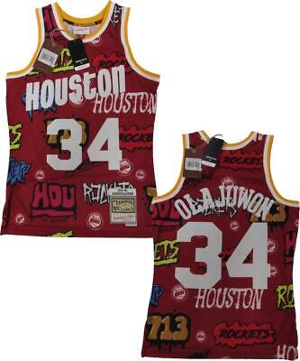 93-94 Hakeem Olajuwon #34 Rockets Mens Mitchell & Ness Swingman