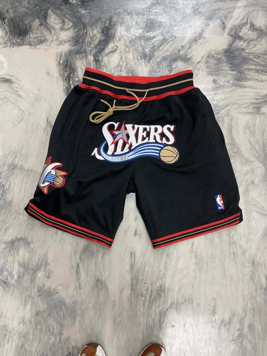 Just Don Philadelphia 76ers Shorts Black NBA Small Authentic | eBay