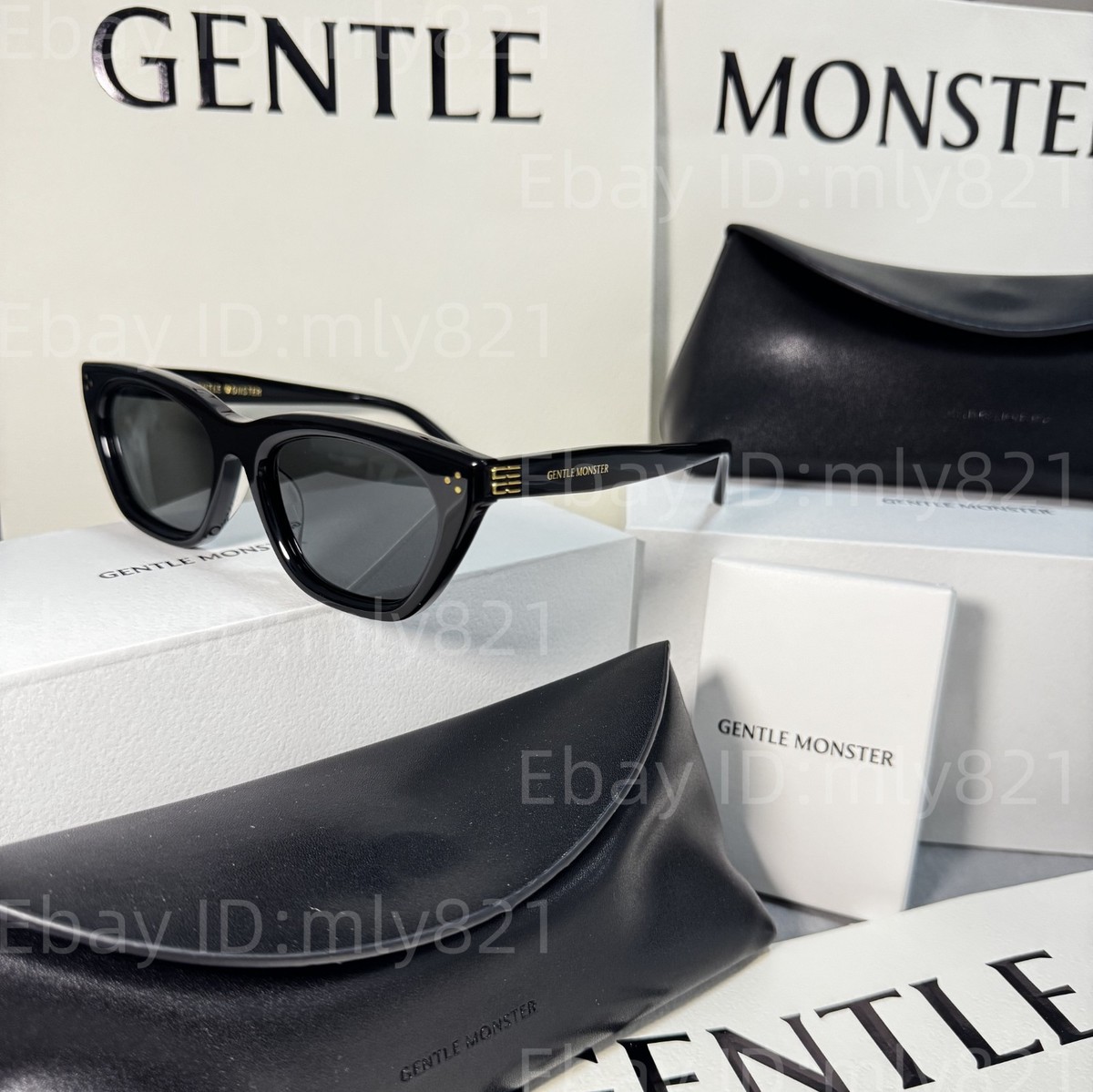 Gentlemonster Sunglasses GISELE 01 Black Frame Black Lenses | eBay