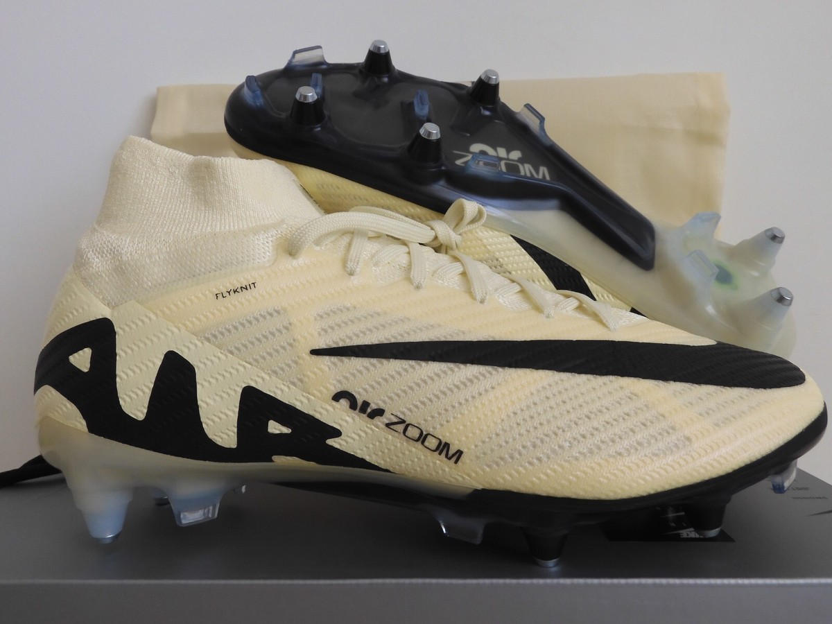 NIKE ZOOM MERCURIAL SUPERFLY 9 ELITE SG PRO AC LEMONADE-BLACK SZ 7