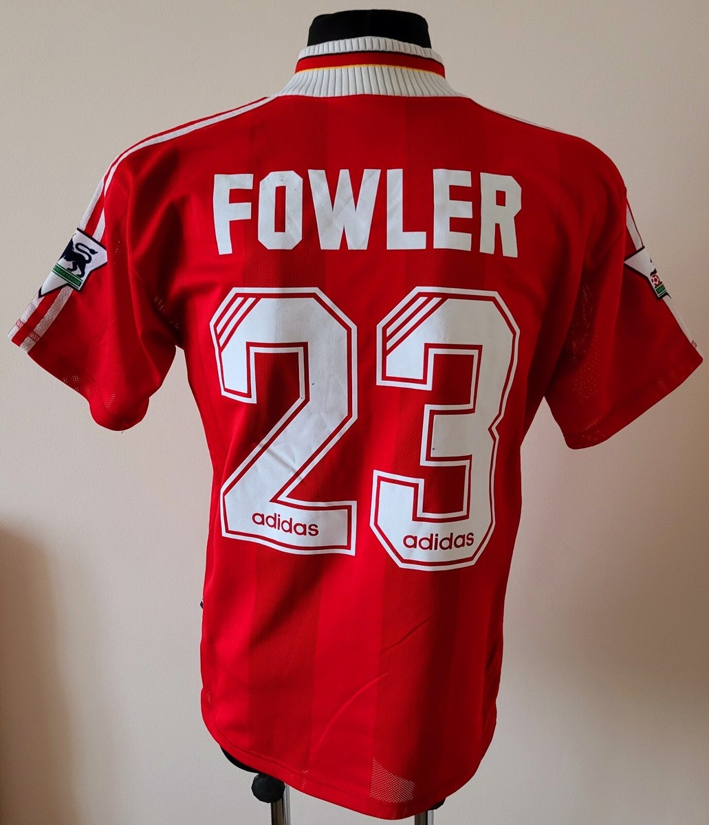 Liverpool 1995 - 1996 Home football Adidas shirt #23 Fowler size