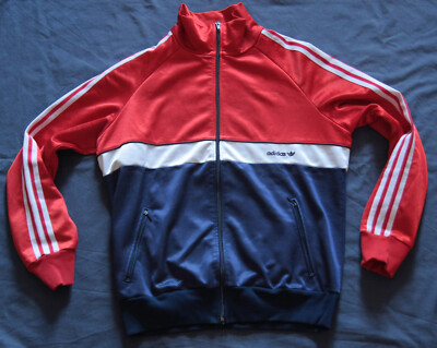 Adidas Jacket Vintage Retro Tracksuit Top Old School Track Jacket
