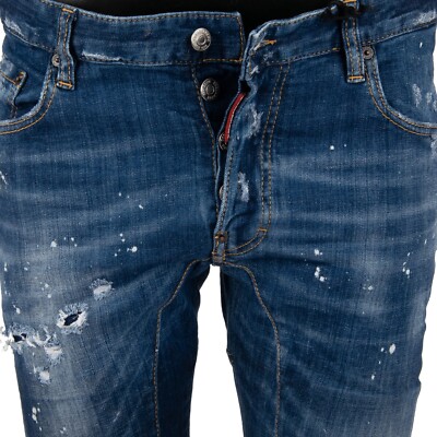 DSQUARED2 Distressed TIDY BIKER JEAN Dan Dean Jeans Pants Skinny