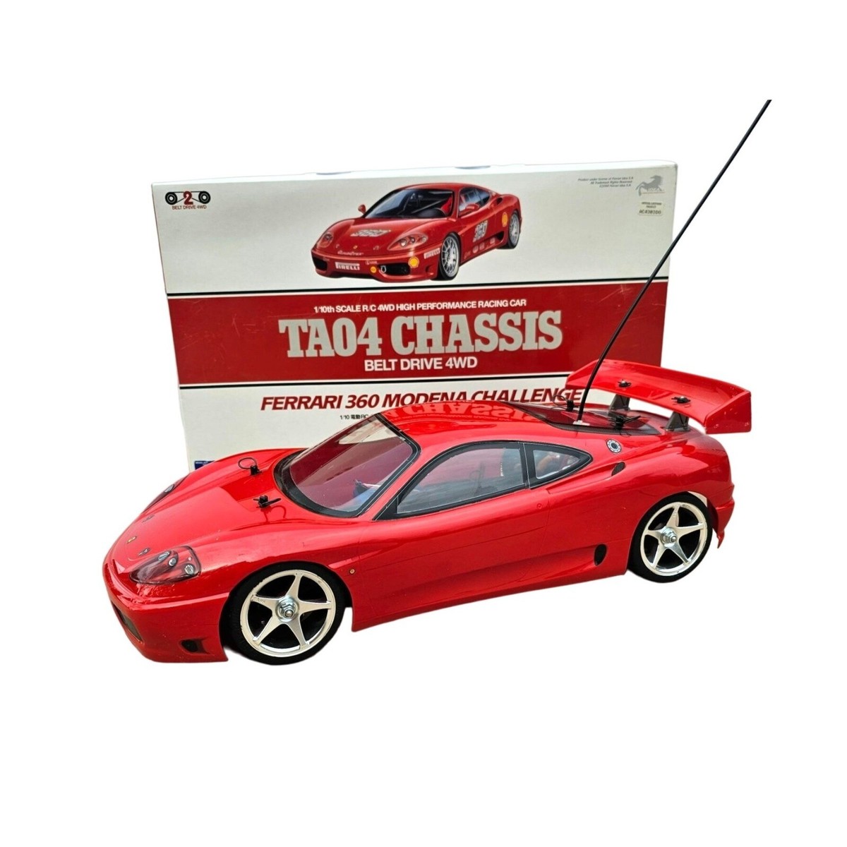 Vintage Tamiya TA04 Ferrari 360 Modena Challenge 4WD RC Racing Car