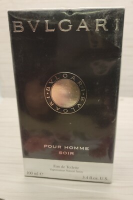 Bvlgari Pour Homme SOIR 100 ml/ 3.4 oz Eau de Toilette Spray NIB