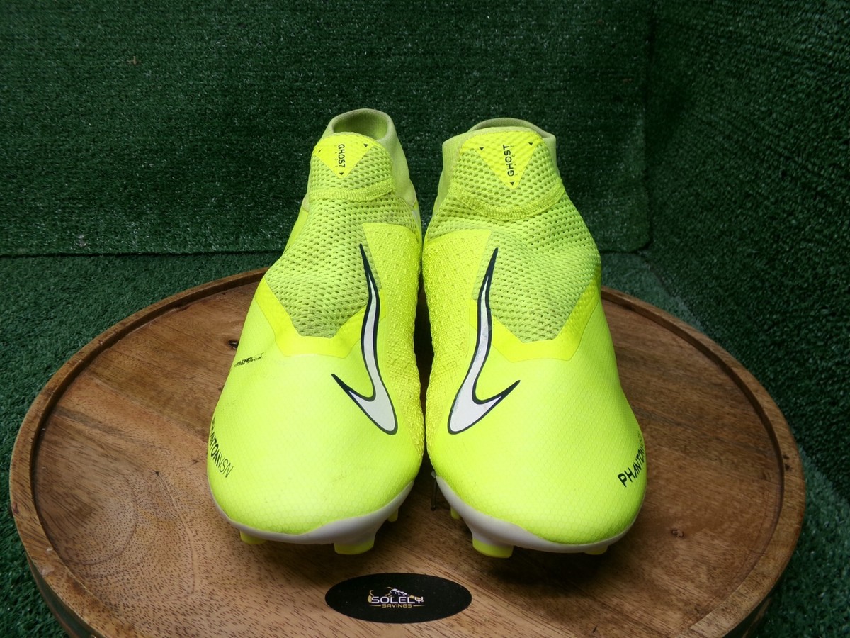 Nike Mens Phantom VSN Academy FG MG Volt Yellow White Soccer