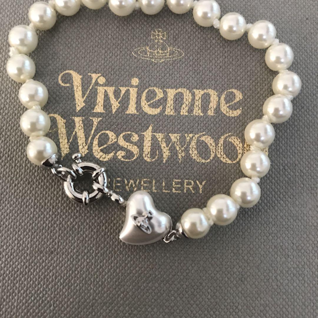 Vivienne Westwood Bracelet Pearl Heart Silver NO BOX [EJ921 | eBay