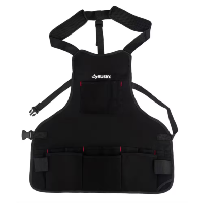 Husky Canvas Bib Tool Work Apron 23 in Quick Release Belt 16