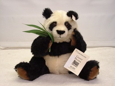 Vintage STEIFF Giant Panda Bear San Diego Zoo Ltd Ed 383/1500