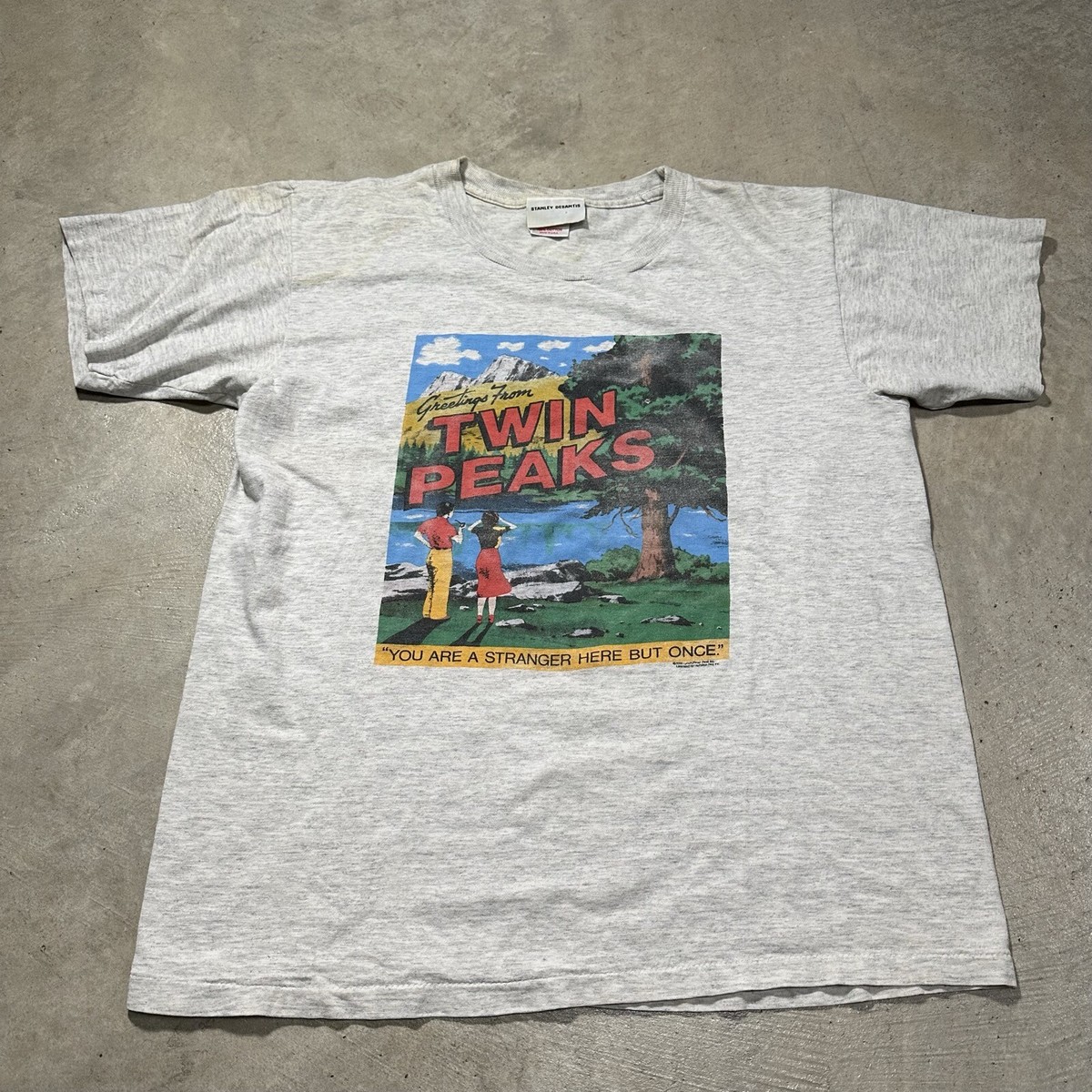 VTG Stanley Desantis Twin Peaks TV Promo Graphic T shirt Adult