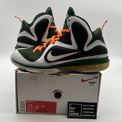 Size 11 - Nike LeBron 9 Miami Hurricanes for sale online | eBay