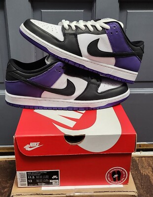 Nike SB Dunk Low Pro Court Purple | Mens 11.5 | Black White Purple
