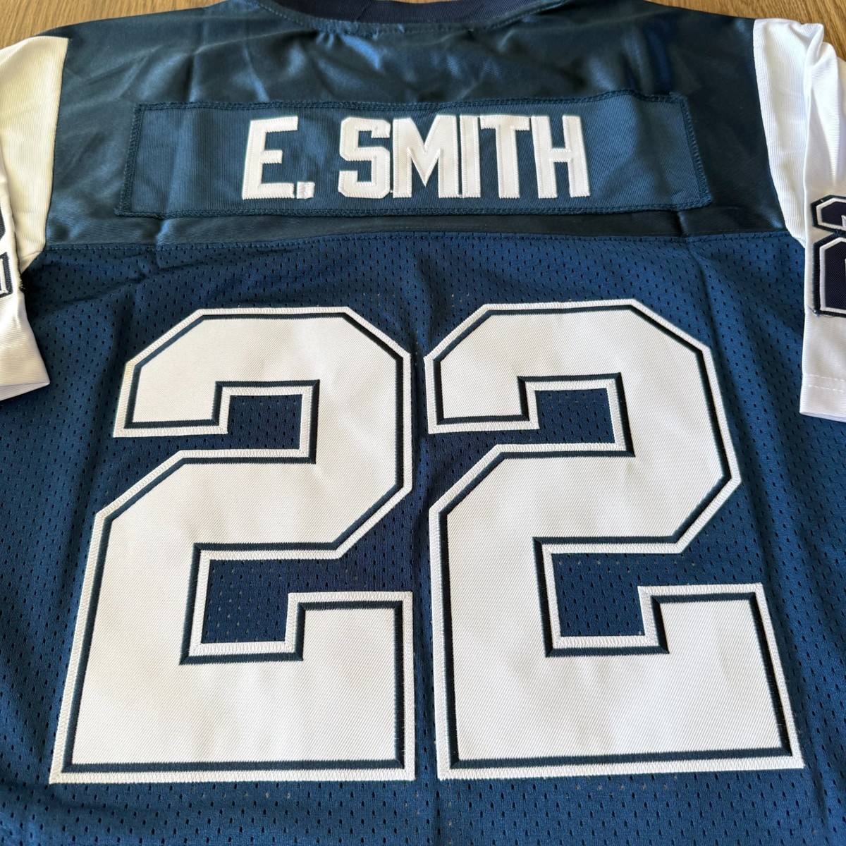 Men's Emmitt Smith #22 Dallas Cowboys Throwback Blue Jersey NWT