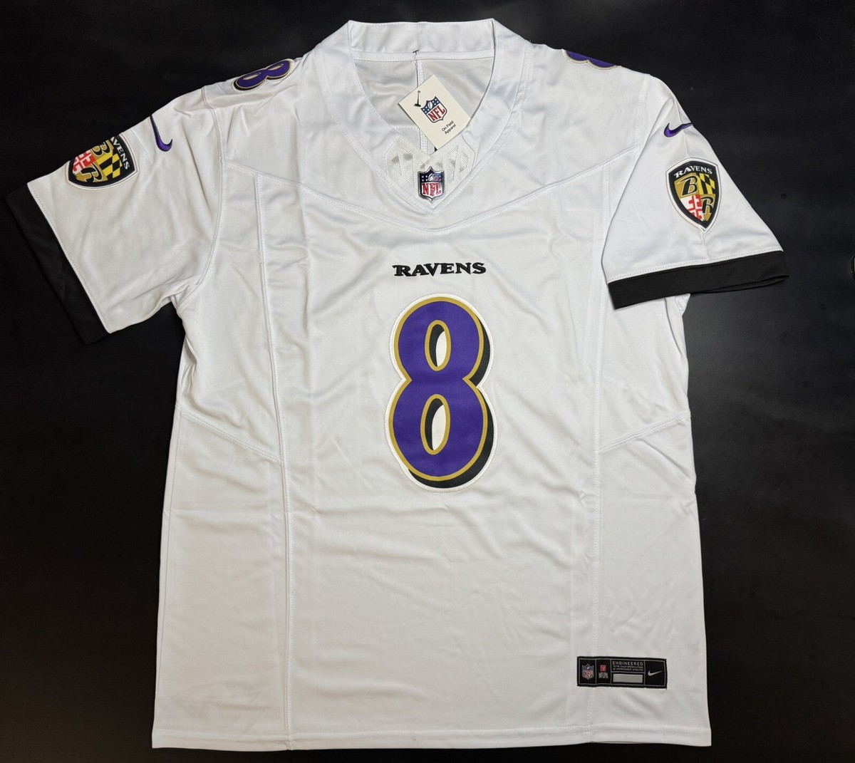 XL Lamar Jackson #8 Vapor FUSE Jersey White Baltimore Ravens NWT