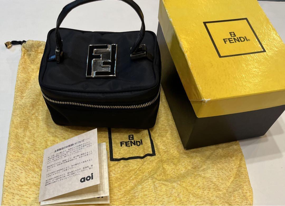 Authentic Fendi Vanity Accessory Pouch Mini Bag Handbag Zucca | eBay