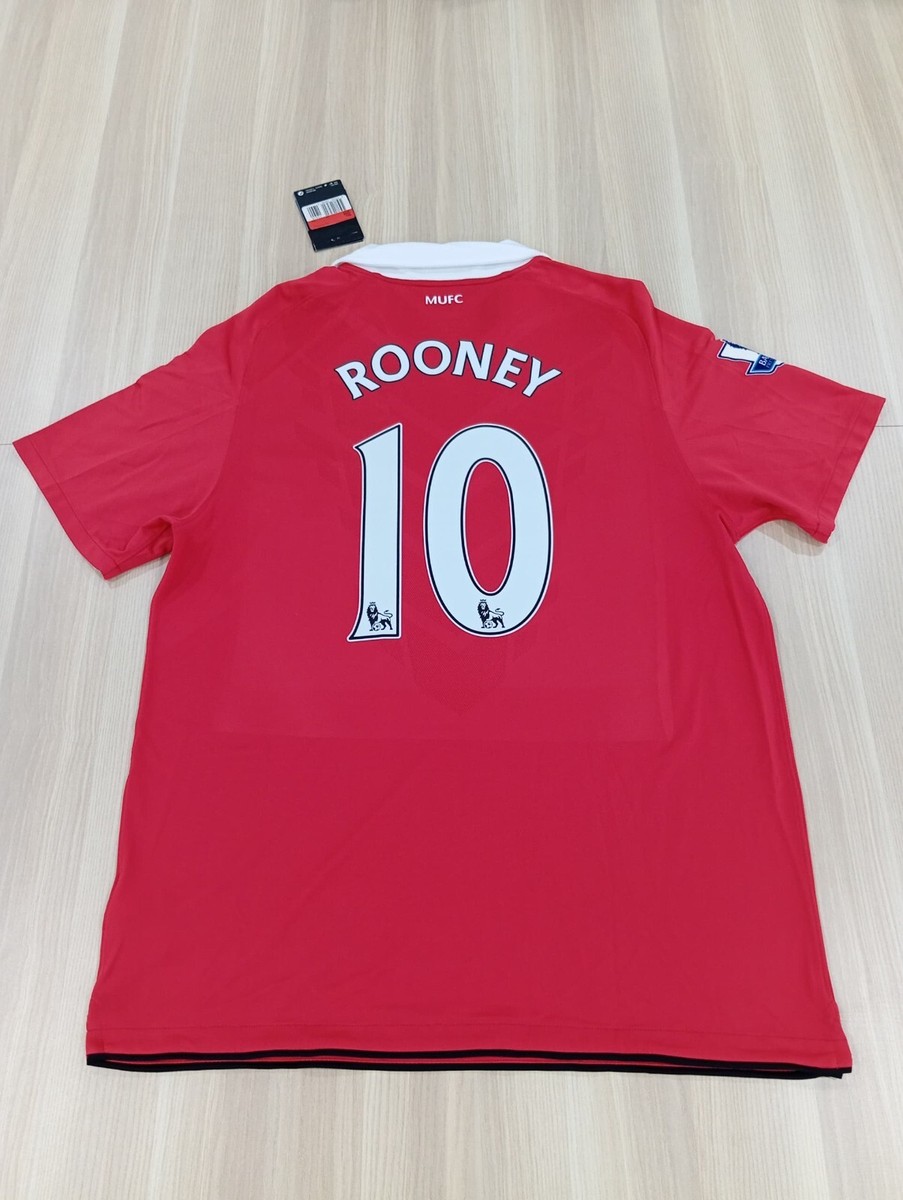 Nike Manchester United 10/11 Rooney #10 Home Shirt (US L Size