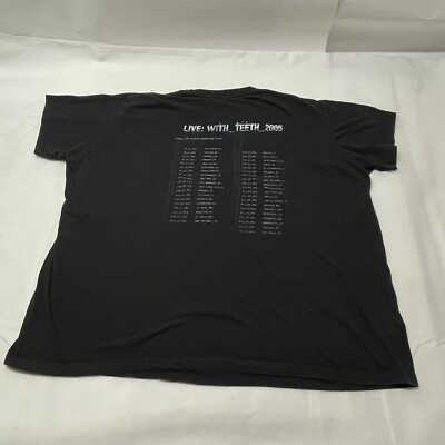 NIN Nine Inch Nails With Teeth Tour 2005 Graphic Concert Shirt
