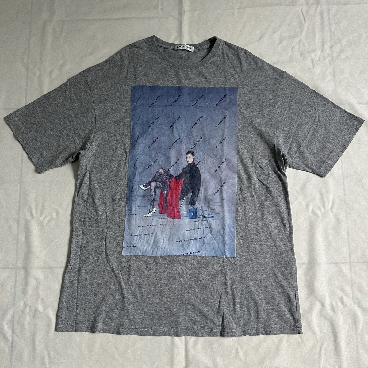 Balenciaga Gray Photoshoot Oversized T-Shirt | eBay