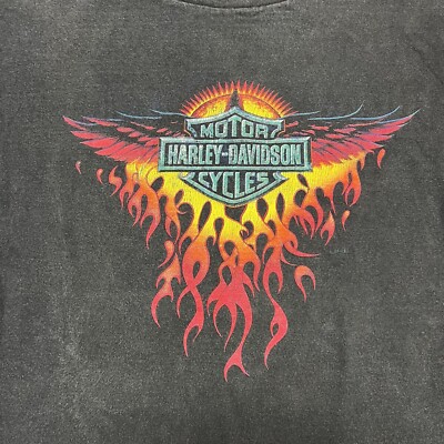 Vintage Harley Davidson Longsleeve Phoenix Flame Eagle T Shirt XL