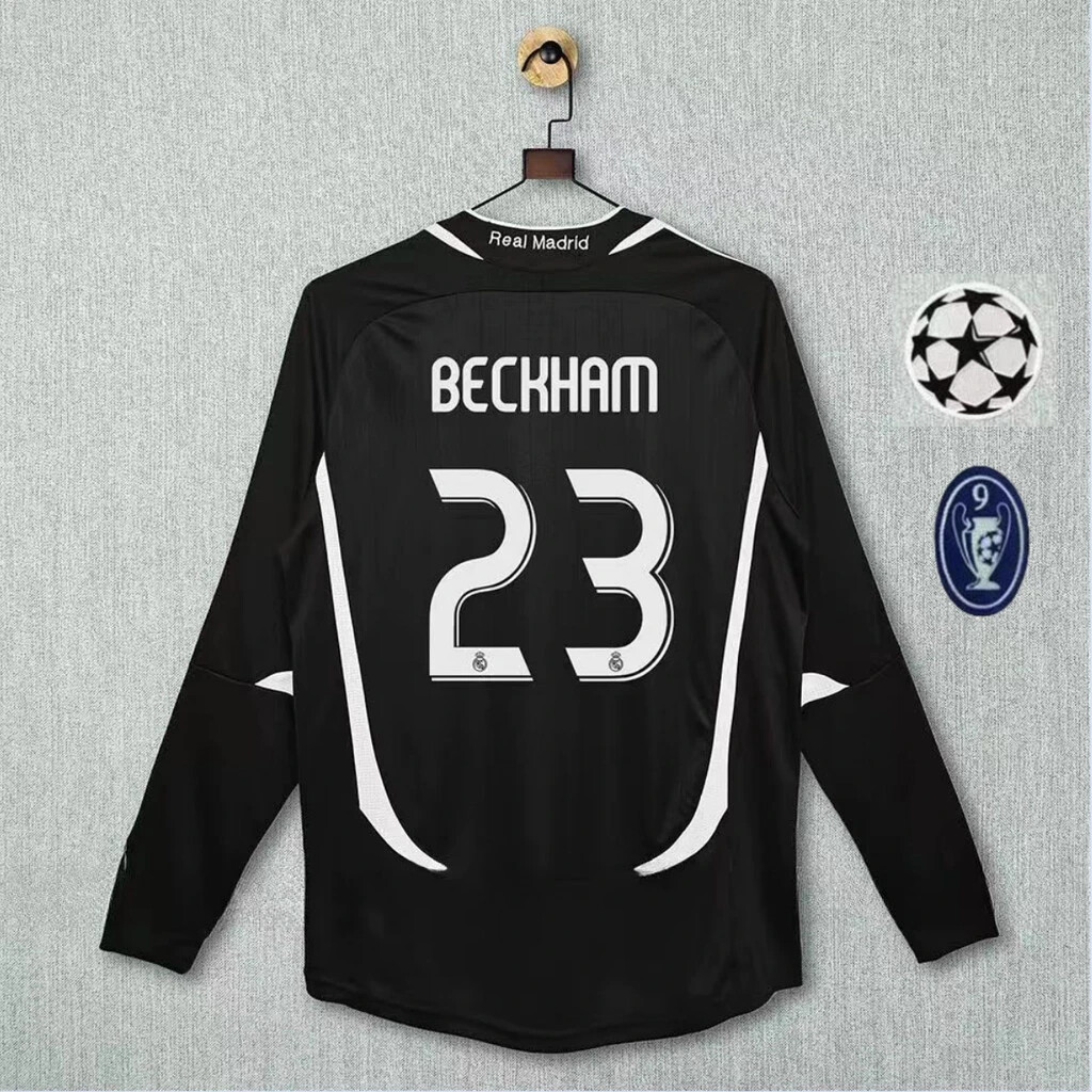 001 - R. Madrid 06/07 Away UEFA - Black - Beckham #23 - Medium