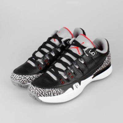 Roger Federer Nike Air Jordan Zoom Vapor RF AJ3 Black Cement 3