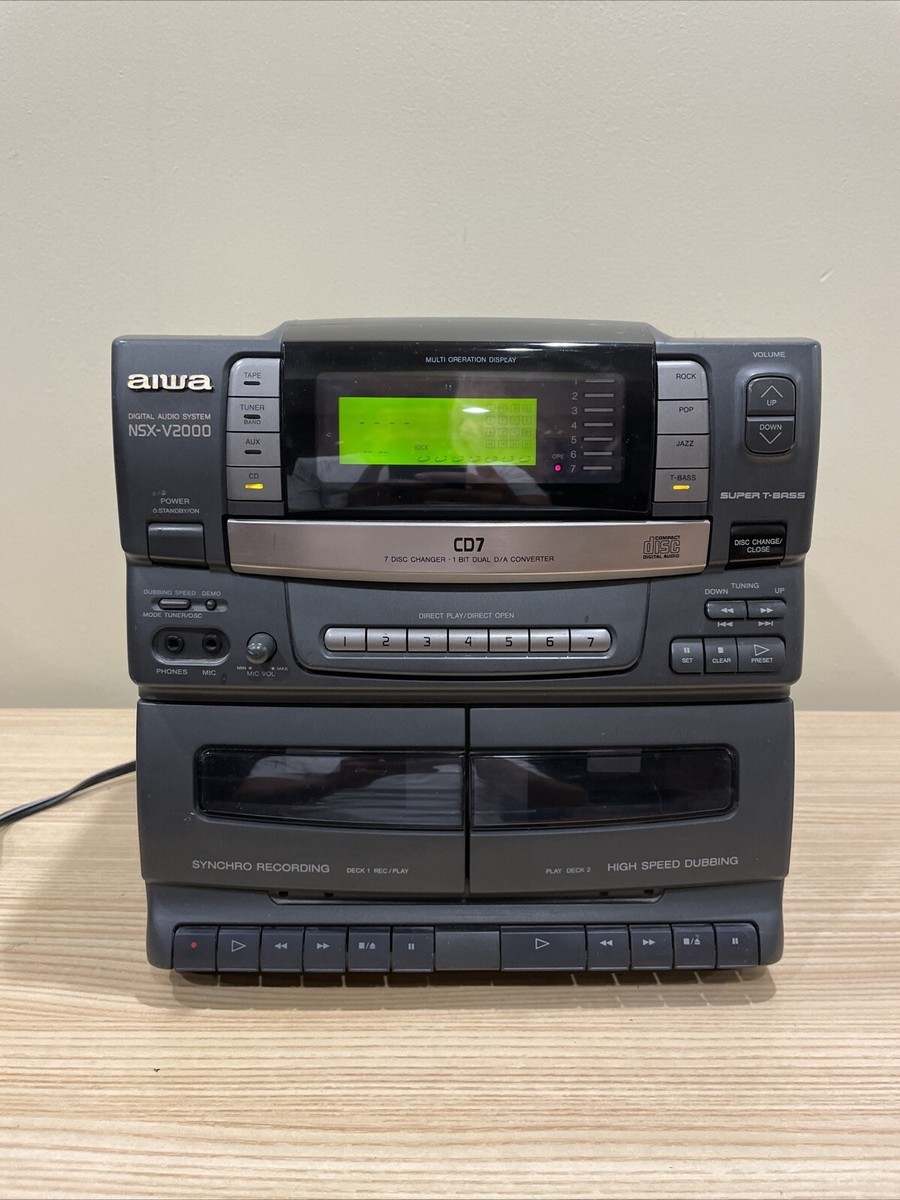 AIWA NSX V2000 Digital Audio System CD7 Cassette Player **tested